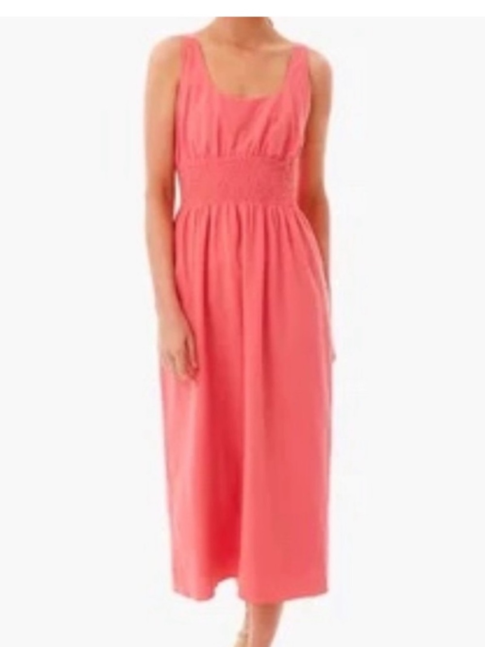 Pomander Place Tuckernuck Blossom Pink Wimberly Midi Dress sz M Empire Waist